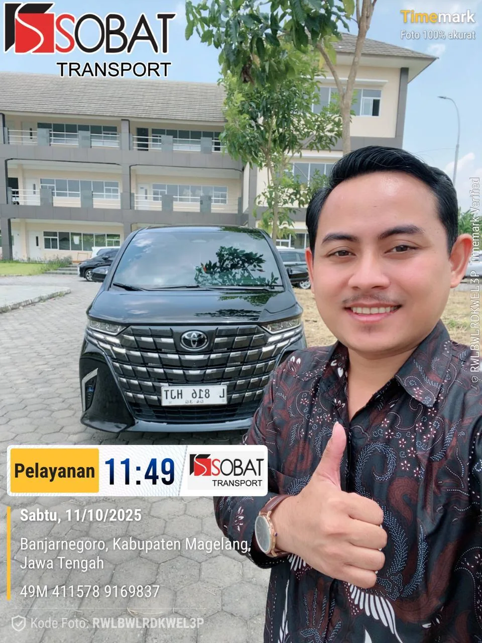 Dokumentasi layanan driver Sobat Transport nomor 24