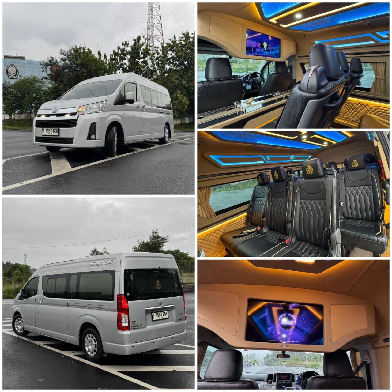 Dokumentasi eksterior dan interior Hiace Premio Luxury dengan kabin premium