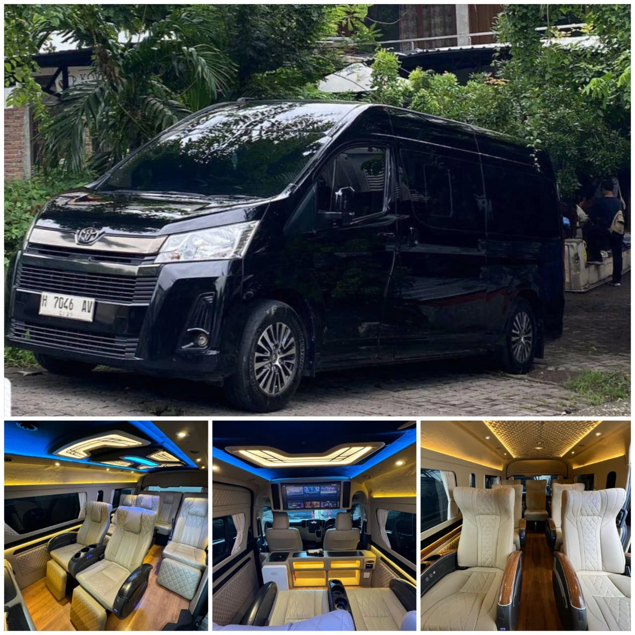 Hiace Premio Luxury hitam dan pilihan interior kursi premium