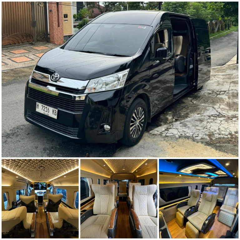 Foto Hiace Premio Luxury dengan tampilan interior